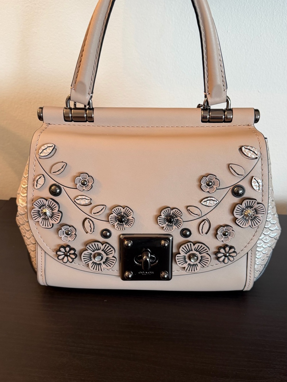 NWT COACH 1941 Willow Floral Drifter Satchel Tea Rose Bag